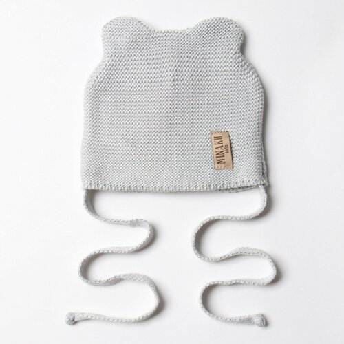 фото Шапка minaku, размер 35/40, серый