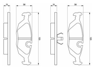 Дисковые тормозные колодки задние BOSCH 0986460996 (4 шт.)