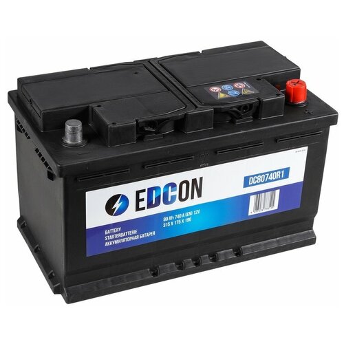 DC80740R1_аккумуляторная батарея! 19.5/17.9 евро 80Ah 740A 315/175/190\ EDCON DC80740R1 | цена за 1 шт