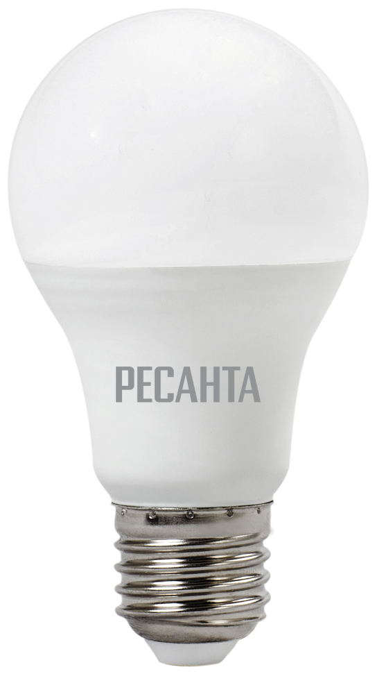 Лампа светодиодная Ресанта LL-R-A60-11W-230-3K-E27 (груша 11Вт тепл. Е27) белый