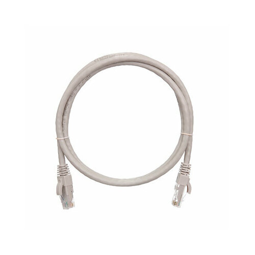 кабель патч корд u utp 6 кат 5м nikomax nmc pc4ue55b 050 c gy 2хrj45 8p8c t568b molded 24awg 7х0 205мм bc чистая медь lszh нг а hfltx серы Шнур коммутационный 2хRJ45/8P8C U/UTP кат.6 (NMC-PC4UE55B-010-C-GY) NIKOMAX (1м)