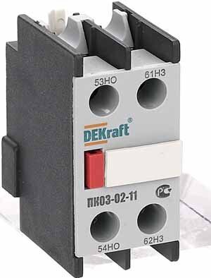 DEKraft KM-103 Приставка контактная доп. контакты 1НО+1НЗ лицевой установки ПК-03