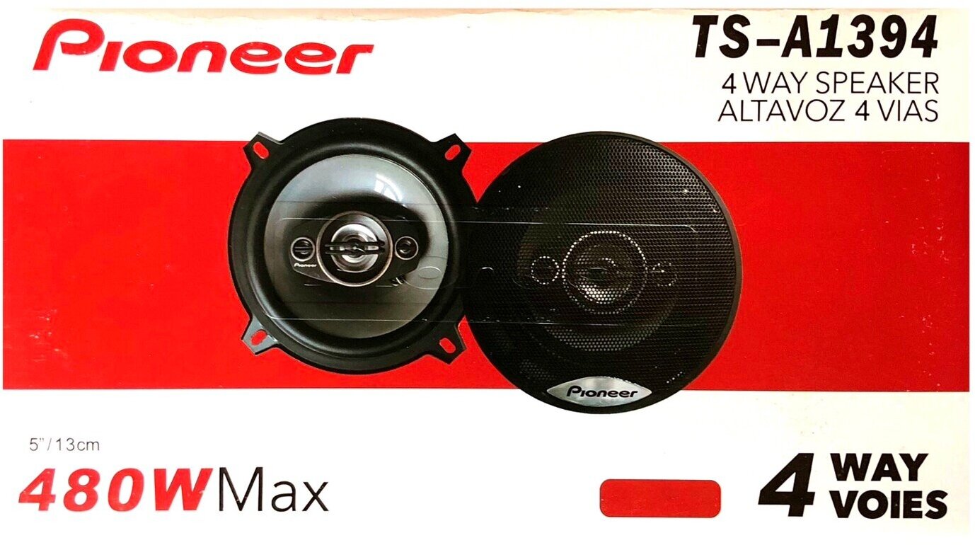 фото Автомобильные колонки Pioneer TS-A1394 13см четырехполосные коаксиальные