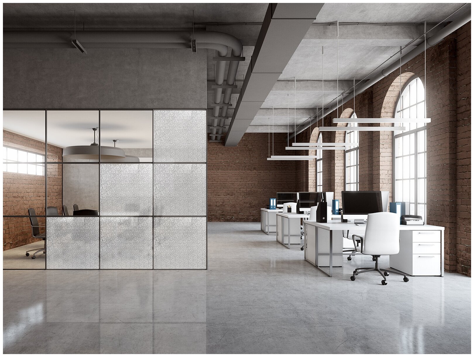 Бетонный пол в офисе