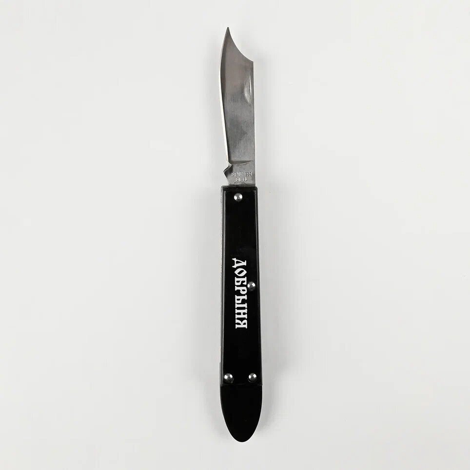 Нож окулировочный Добрыня ручка пластик, лезвие нержавеющая сталь 66 мм / Складной нож садовый прививочный - фотография № 5
