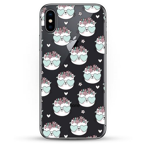 фото Силиконовый чехол узор из котов на apple iphone xs andy & paul
