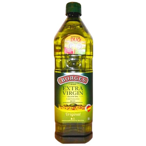 Масло оливковое Borges нерафинированное Extra VIrgin Original, пластиковая бутылка, 1 л