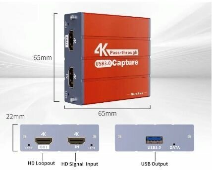 Видеозахват USB 30 4K HDMI 1080P 60FPS HD