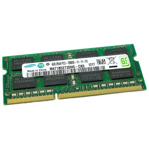 Оперативная память Samsung Basic 4 ГБ DDR3 1600 МГц SODIMM CL11 M471B5273DH0-CK0 оперативная память samsung 4 гб ddr3 1600 мгц sodimm cl11 m471b5273dh0 ck0