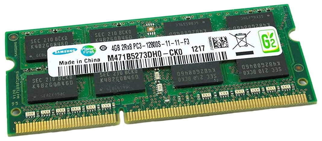 Оперативная память Samsung 4 ГБ PC3 (DDR3) 1600 МГц SODIMM 1,5v