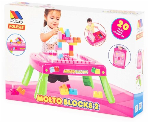 Развивающая игрушка Molto Blocks 58010-20, бирюзовый