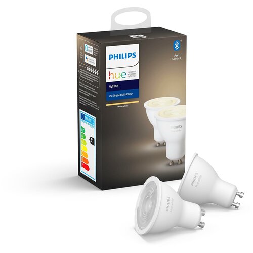 фото Набор умных ламп philips hue single bulb gu10 2шт (929001953506)