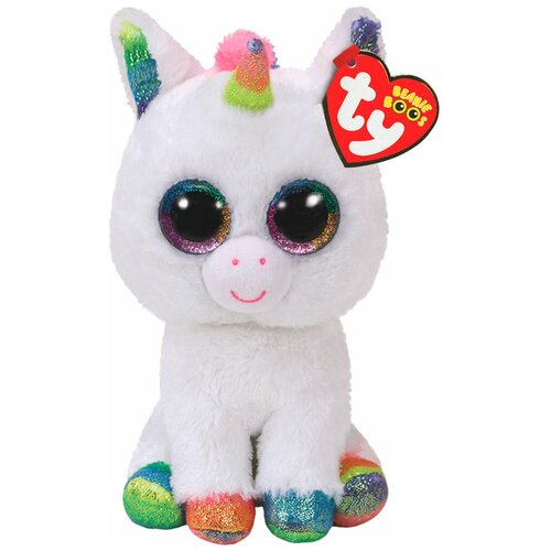 Мягкая игрушка TY Beanie boos Единорог Pixy, 15 см, белый мягкая игрушка ty единорог розово голубой 15 см 36313