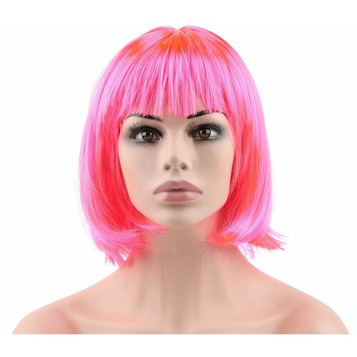 Парик карнавальный 110 гр Каре Ярко-розовый 1 шт 625₽