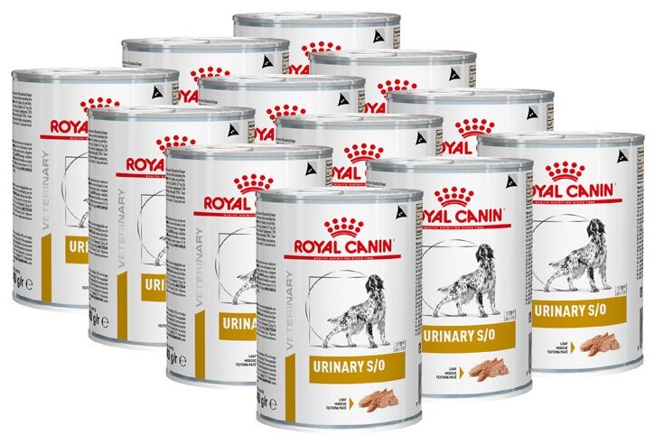 Консервы Royal Canin Urinary S/O для взрослых собак при болезнях мочевыделительной системы 12х0,41кг