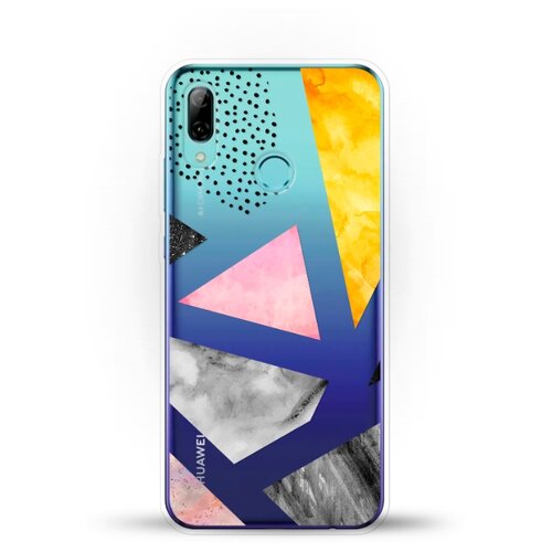 фото Силиконовый чехол мраморные треугольники на huawei p smart (2019) andy & paul