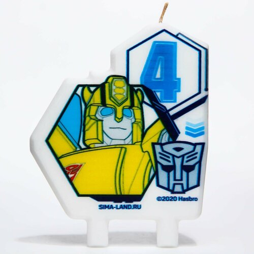 Свеча для торта Цифра 4 Трансформеры 281₽
