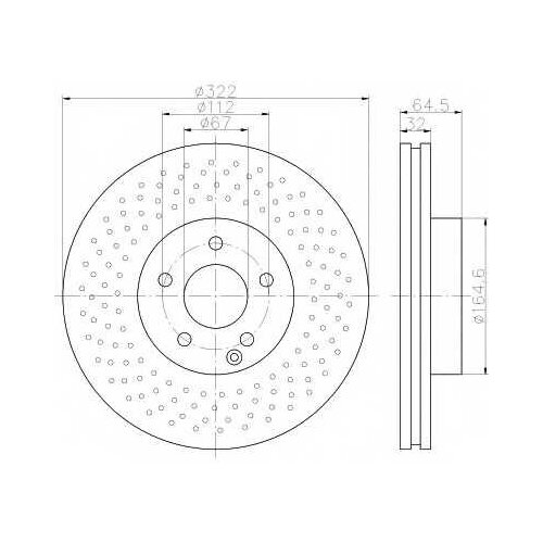 фото Диск тормозной с покрытием pro | перед прав/лев | textar 92163403