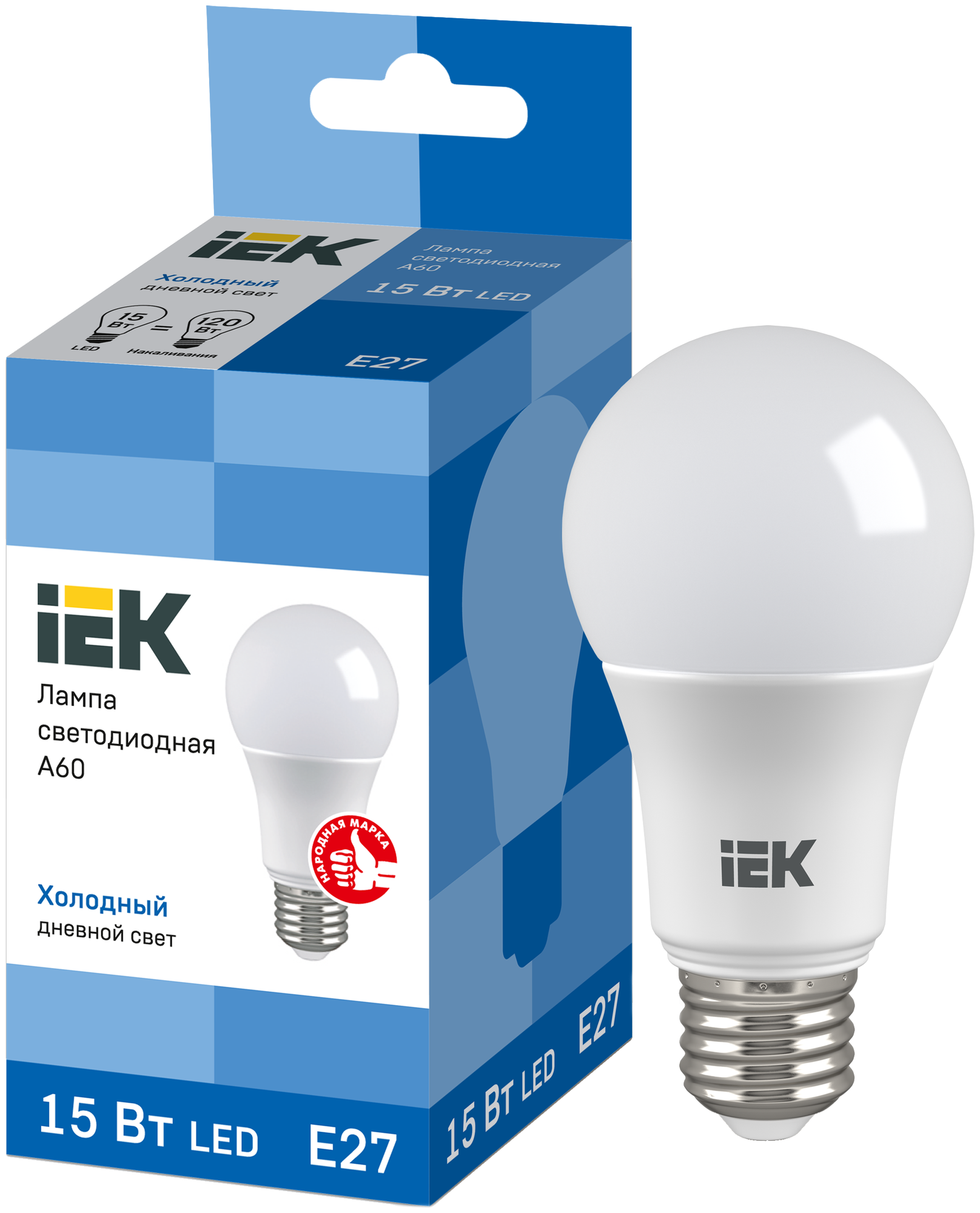 фото Лампа светодиодная IEK ECO 6500K, E27, A60
