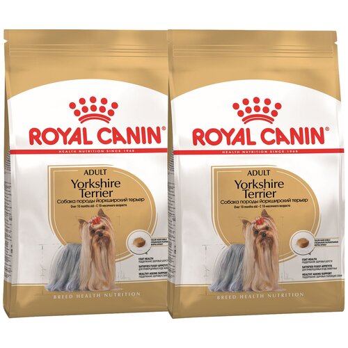 корм для собак royal canin yorkshire terrier adult для йоркширских терьеров 3 кг Сухой корм для собак Royal Canin породы Йоркширский терьер, для здоровья кожи и шерсти 1 уп. х 2 шт. х 3 кг