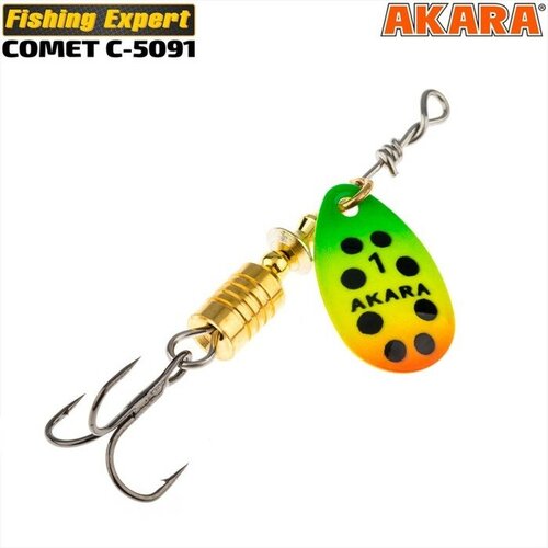 Блесна вращающаяся Akara C-5091, 6 г, цвет 209 akara сабик akara flasher aurora bait rigs1 ni 8 6 кр