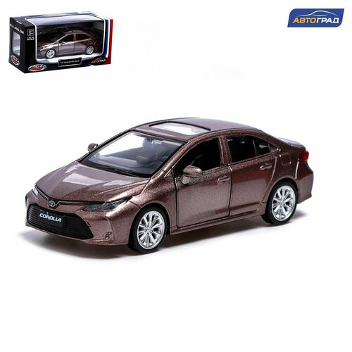 Машина металлическая TOYOTA COROLLA HYBRID, 1:43, инерция, открываются двери, цвет коричневый