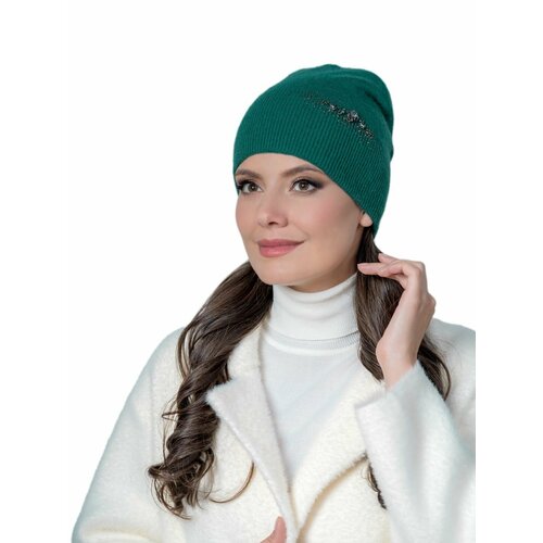 фото Шапка бини landre, размер 56-59 см, зеленый