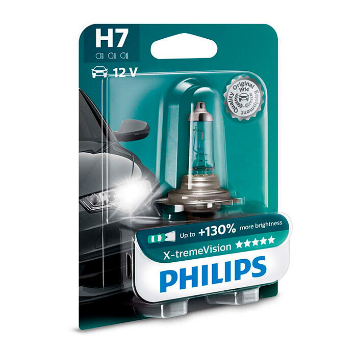 Лампа H7 12972 XV+ 12V 55W PX26D +130% X-treme Vision PHILIPS B1 PHILIPS-12972XV+B1
