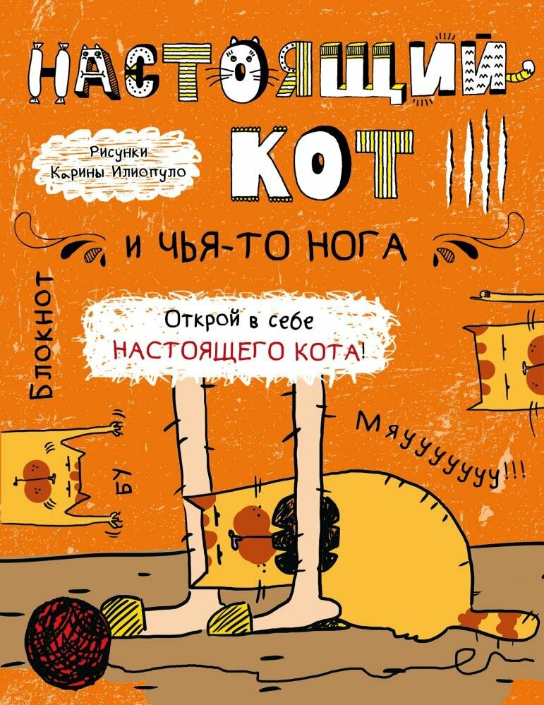 Блокнот. Настоящий кот и чья-то нога ()