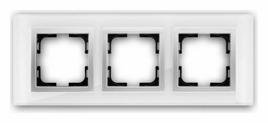 Рамка на 3 поста Mono Electric Style Glass 107-710000-162 — фото 1