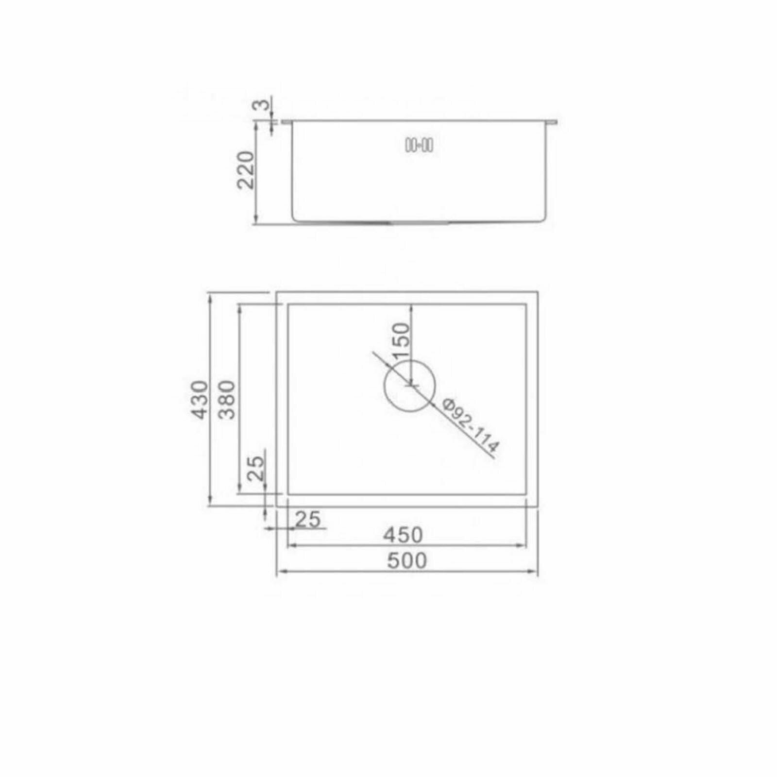 Мойка кухонная AFLORN AF95043, врезная, S-3,0 и 0,8 мм, 50*43*20 см, сифон, сатин - фотография № 16