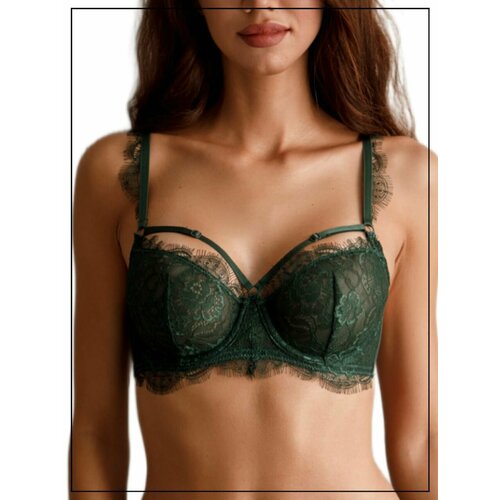 фото Бюстгальтер , размер 80b, зеленый anggee