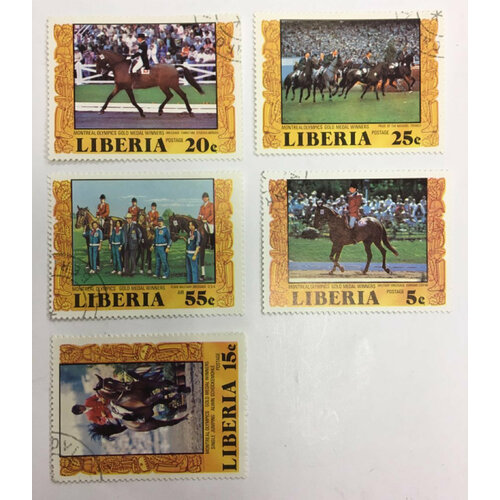 (--) Набор марок Либерия "5 шт." Гашёные , III Θ