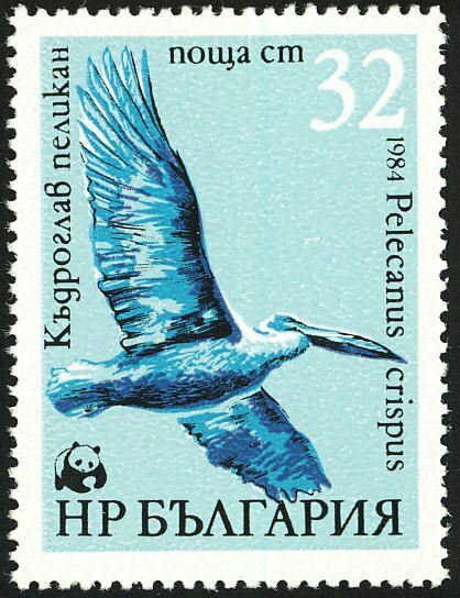 (1984-075) Марка Болгария "Пеликан (4)" Всемирная охрана природы I Θ