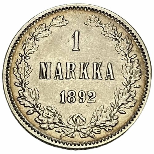 Российская империя, Финляндия 1 марка 1892 г. (L) российская империя финляндия 1 марка 1890 г l 6