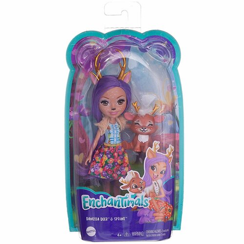 Кукла Enchantimals Данэсса Оленни с питомцем Спринт - Mattel [DVH87/Олень] кукла enchantimals с любимой зверюшкой dvh87 fxm73 бри банни