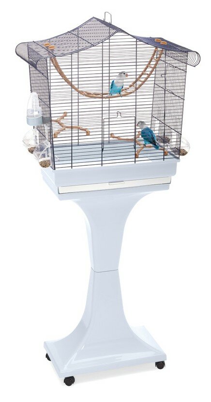 Клетка IMAC SOFIA для птиц на подставке, морозный-голубой, 63х33х61-133 см