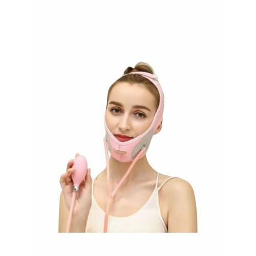 Корректор лица надувной, бандаж, розовый бандаж косметический для лица от второго подбородка повязка маска для подтяжки лица лифтинг