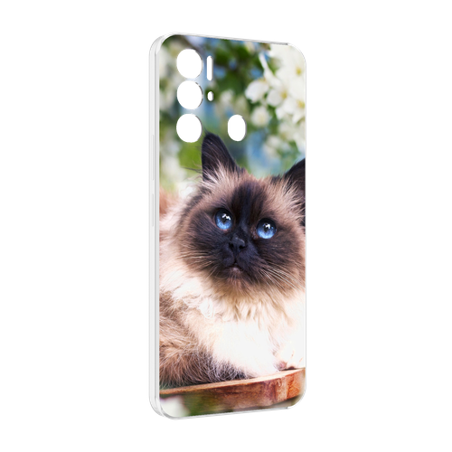 Чехол MyPads порода кошка Бирман для Tecno Pova Neo 4G задняя-панель-накладка-бампер чехол mypads порода кошка бирман для oppo k10 4g задняя панель накладка бампер