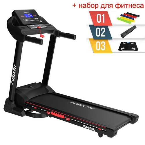 фото Беговая дорожка unixfit mx-830l + набор для фитнеса unix fit