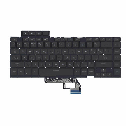 Клавиатура для ноутбука Asus ROG GU502 черная без рамки, под подсветку, плоский Enter клавиатура для ноутбука asus q552 черная под подсветку
