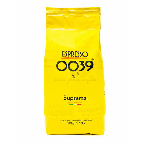 Кофе в зернах 1 кг Espresso 0039 Supreme Италия