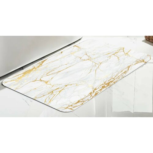 Коврик для ванной KAKSA Мрамор бежевый 47*57 см