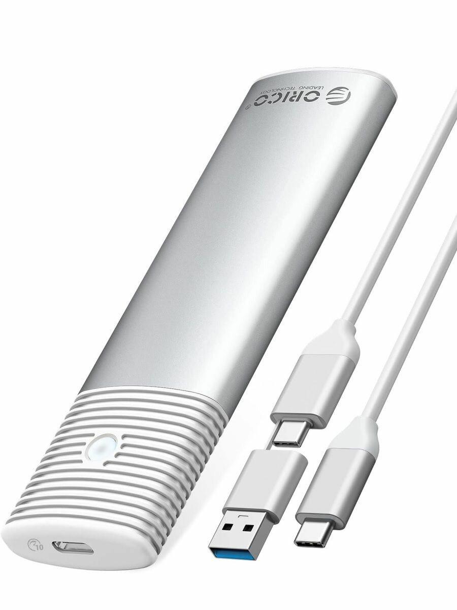 Корпус SSD ORICO USB 3.2 Gen2 NVMe/NGFF(SATA) 10 Гбит/с белый (ORICO-PWEM2-G2-WH-EP)