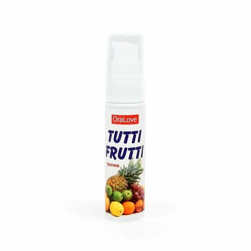 Гель-смазка Tutti-frutti со вкусом тропических фруктов - 30 гр. кисель со вкусом тропических фруктов мастер дак 30 г
