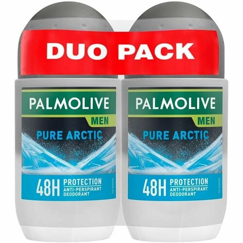 Мужской дезодорантантиперспирант Palmolive Men Pure Arctic с маслом оливы 2 шт по 50 мл из Финляндии 1217₽