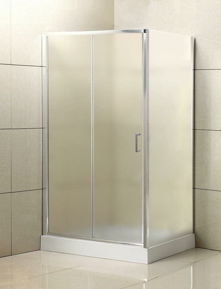 Belbagno Душевой уголок BelBagno UNO-195-AH-1-100/80-P-Cr 90х120 см, профиль хром, стекло - матовое