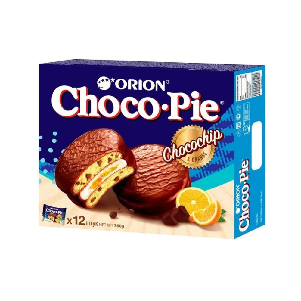 Печенье Orion Choco Pie Chocochip, 3 шт по 360 г - фотография № 4