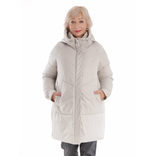 фото Куртка , размер 58, бежевый oumanyuhei