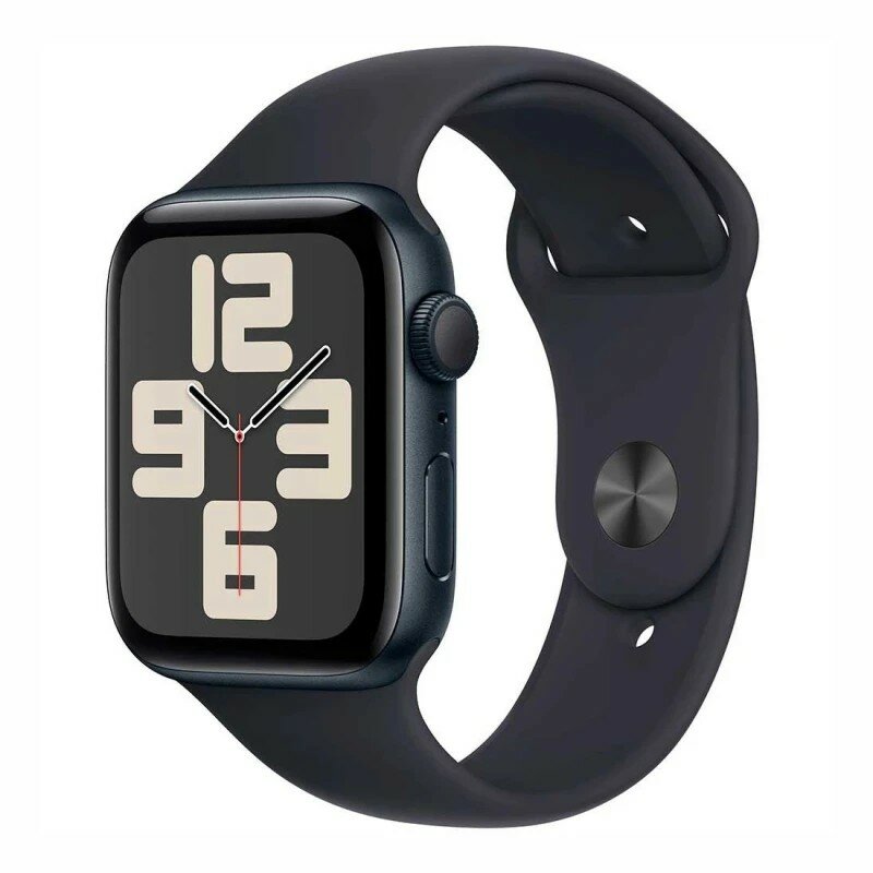 Умные часы Apple Watch SE 2023 GPS 44mm M/L MRE93 корпус из алюминия, Sport Band браслет (Темная ночь, Темная ночь)